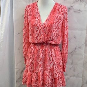 NWT- Michael Kors- Snakeprint Neck Dress